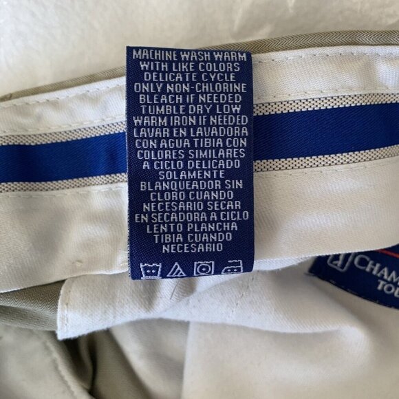 PGA Champion Tour Khaki Pants Men’s 34” x 30” Pleated Front Cuffed Hem - Picture 9 of 9